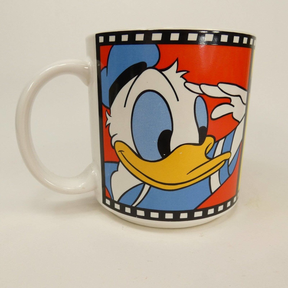 Vintage Disney Donald Duck Mug Sailor , Smile, Angry Face Official Disney UEJYZ